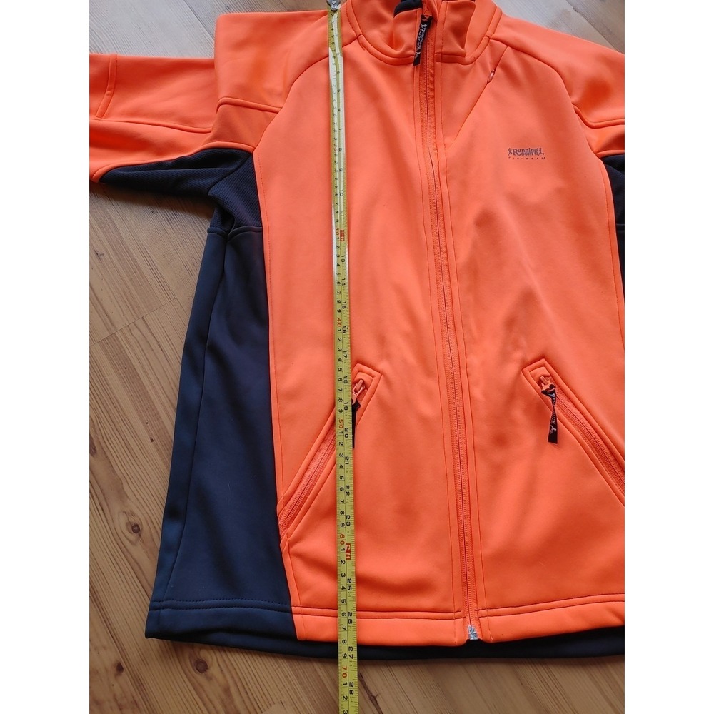 Running Room Fit Wear Men's Windbreaker Fleece Sz S Neon Orange - Picture 13 of 13